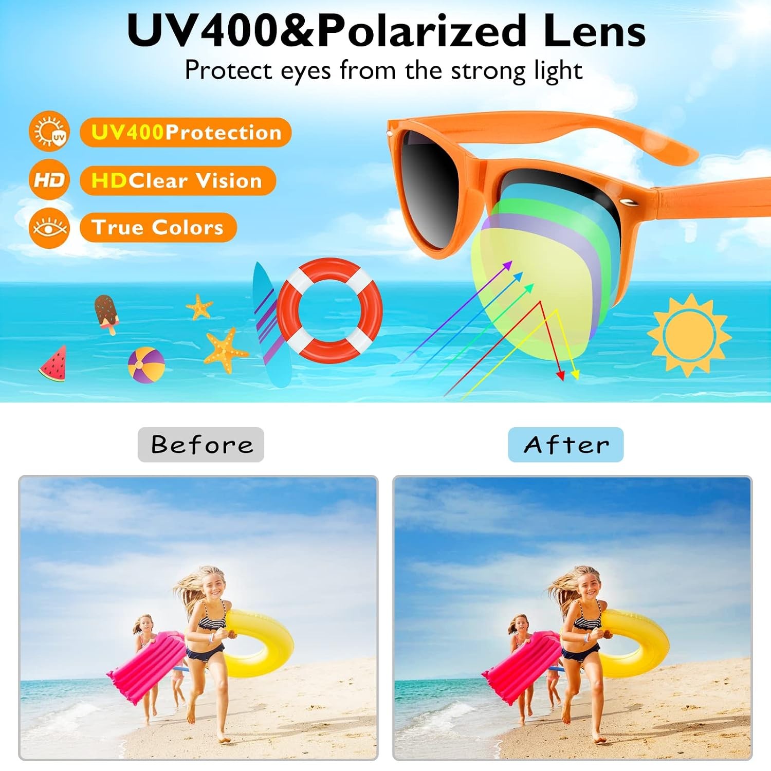 Neon Unisex Sunglasses 10 Pack Party Favors Summer Kids Adult Birthday Gift