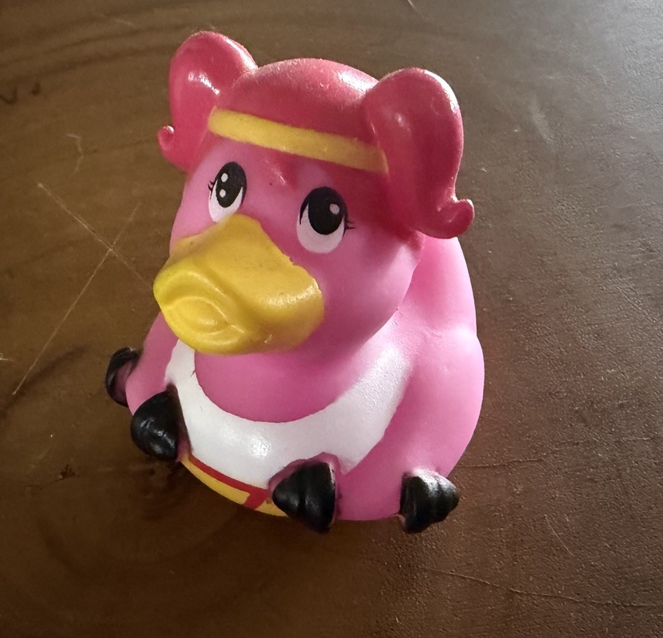 Rubber Duck Work Out Weight Lifting Jeep Ducking Toy Duckies