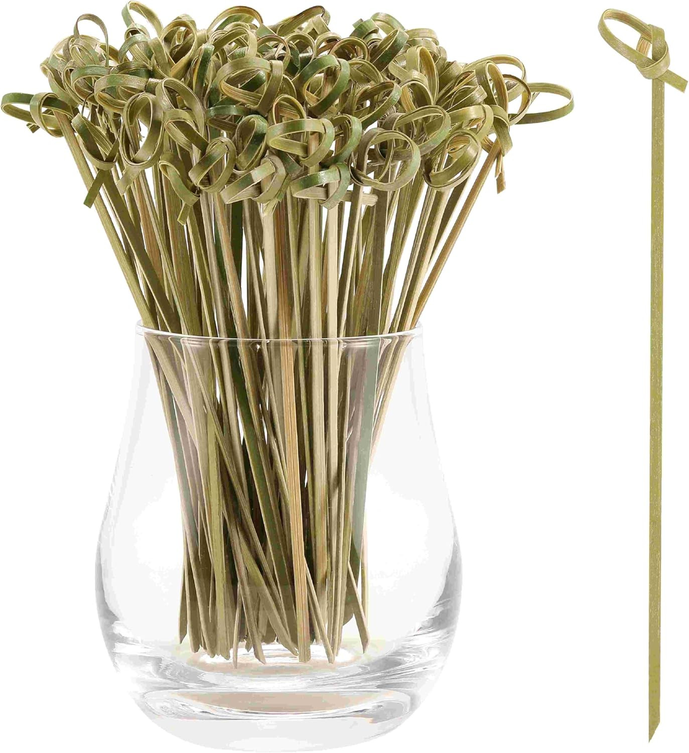 200 PCS Cocktail Picks, 4.7 Inch Toothpicks for Appetizers, Natural Bamboo Knot