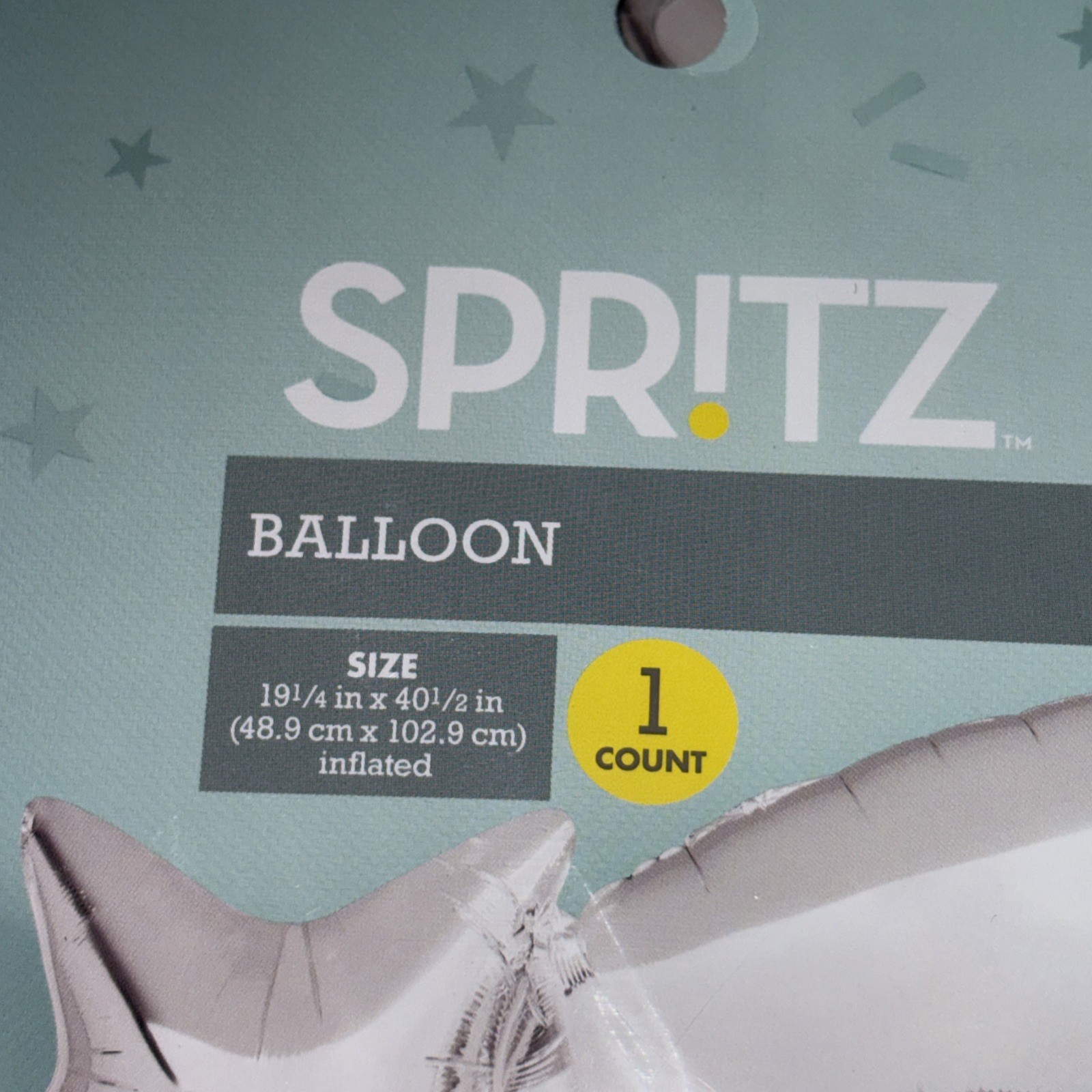 3x) Spritz Party Balloons Silver Shooting Stars 19 1/4” X 40 1/2” Inflated New
