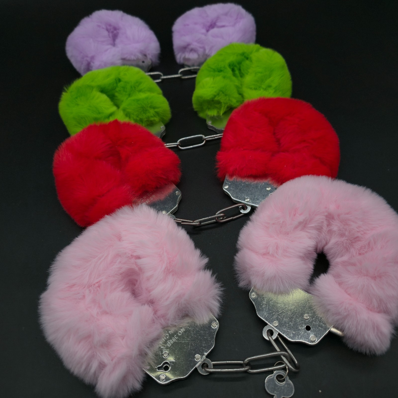 Furry Fuzzy Costume Handcuffs Metal Wrist Cuffs Soft Bachelorette Hen Party