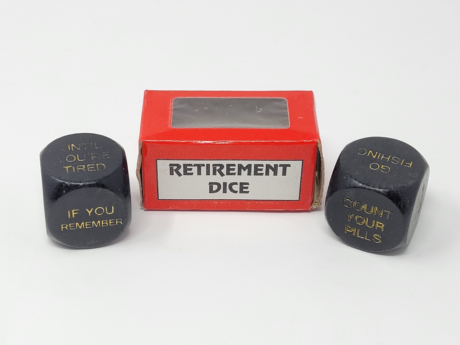 1994 Retirement Dice – Forum Novelties Gag Gift – Item 51516 – Vintage