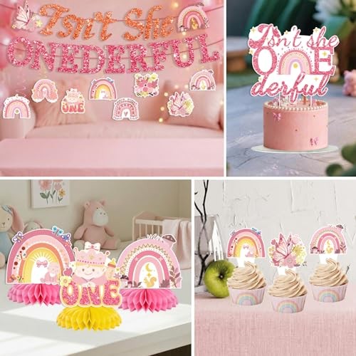 35PCS Isn’t She Onederful Birthday Decorations – First Birthday 1st Girl