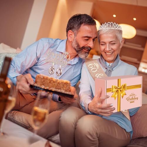 60th Birthday Decorations Women, Including 60th Birthday Crown/Tiara, Sash,