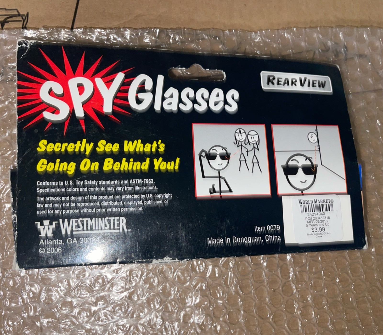 Spy Look Behind Sunglasses Rear View Mirror – Detective Gadget Magic Trick Toy