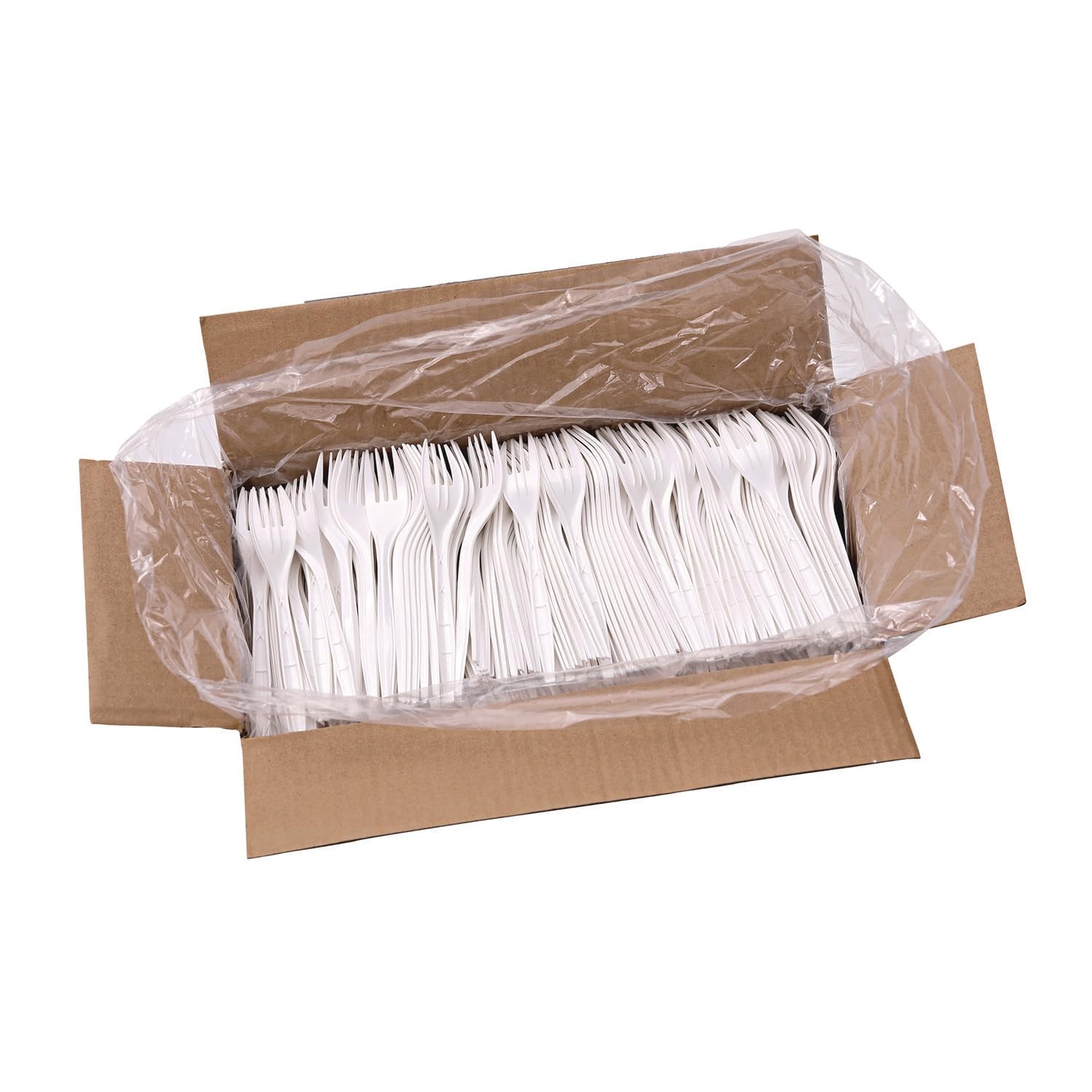 Heavyweight Polypropylene Cutlery Fork White 1000/Carton Disposable Plastic