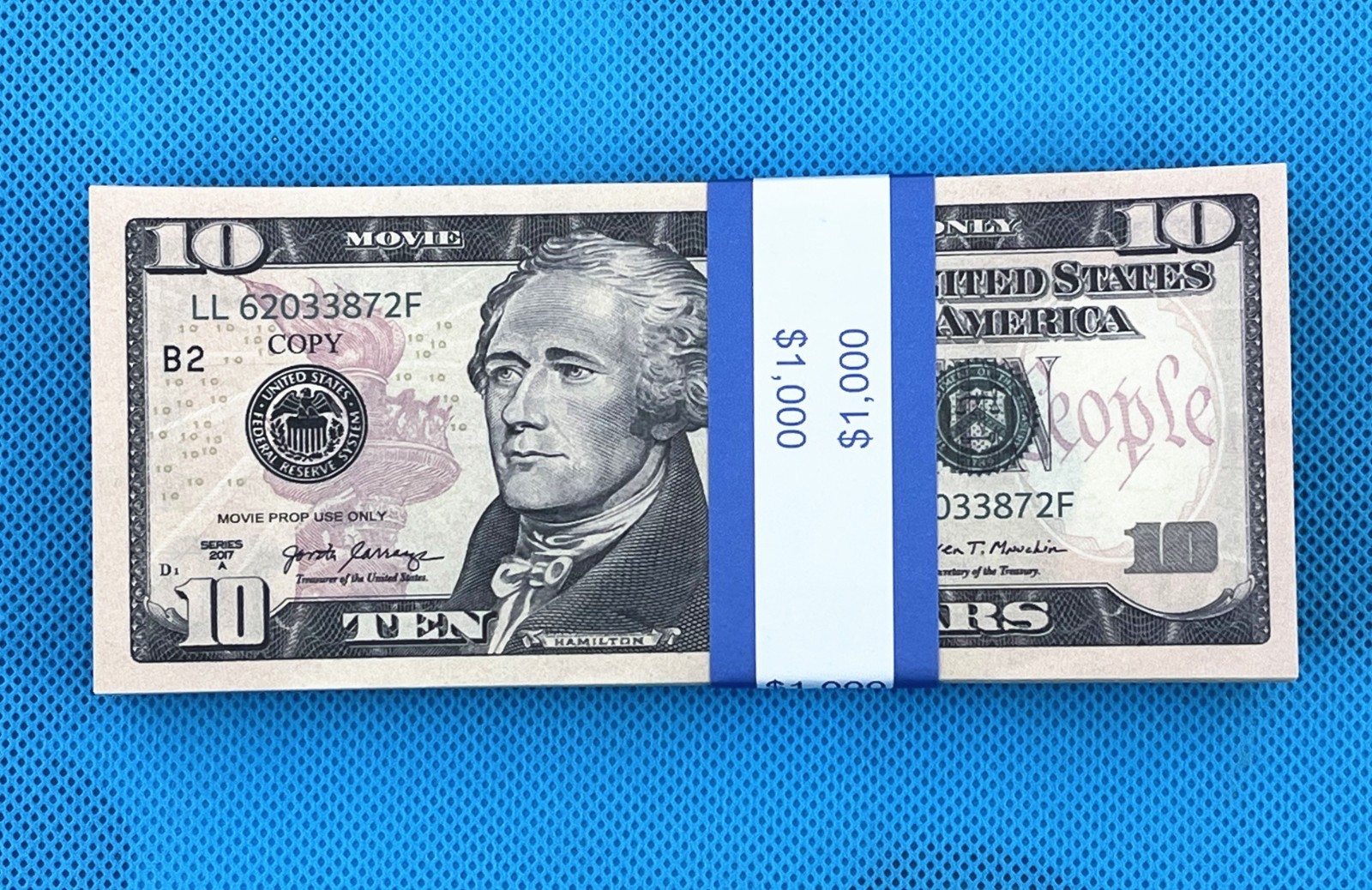 300 Pieces $10 Bills Prop Replica Money for Movies, Parties, Tik Tok, Instagram