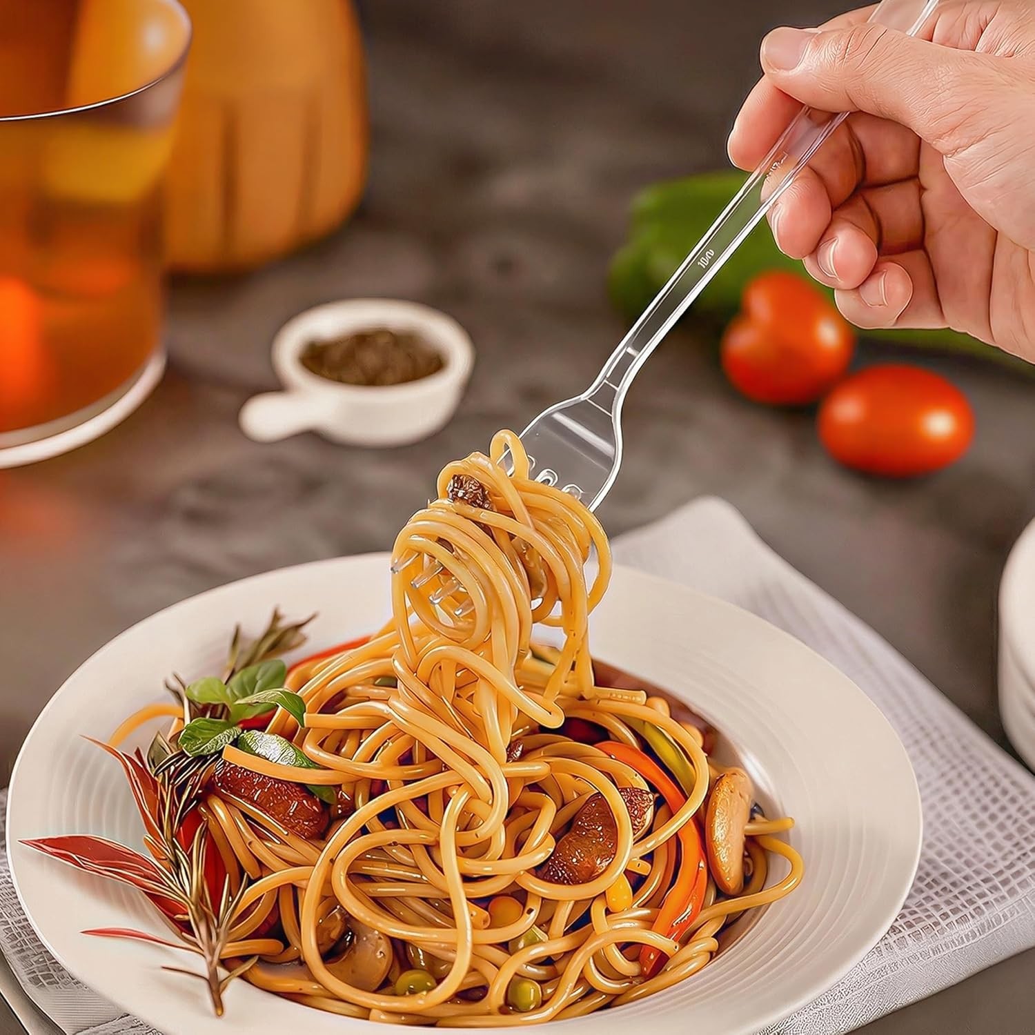 360 Count Extra Heavy Duty Plastic Silverware BPA-Free Heat Resistant