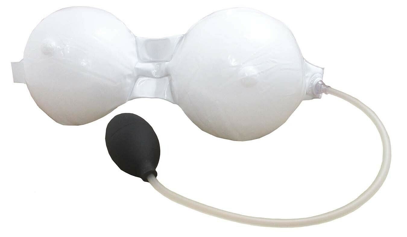 INFLATABLE BOOBS w/ pump! Instant Boobie Bra – Funny Adult Boobie GaG Joke Gift
