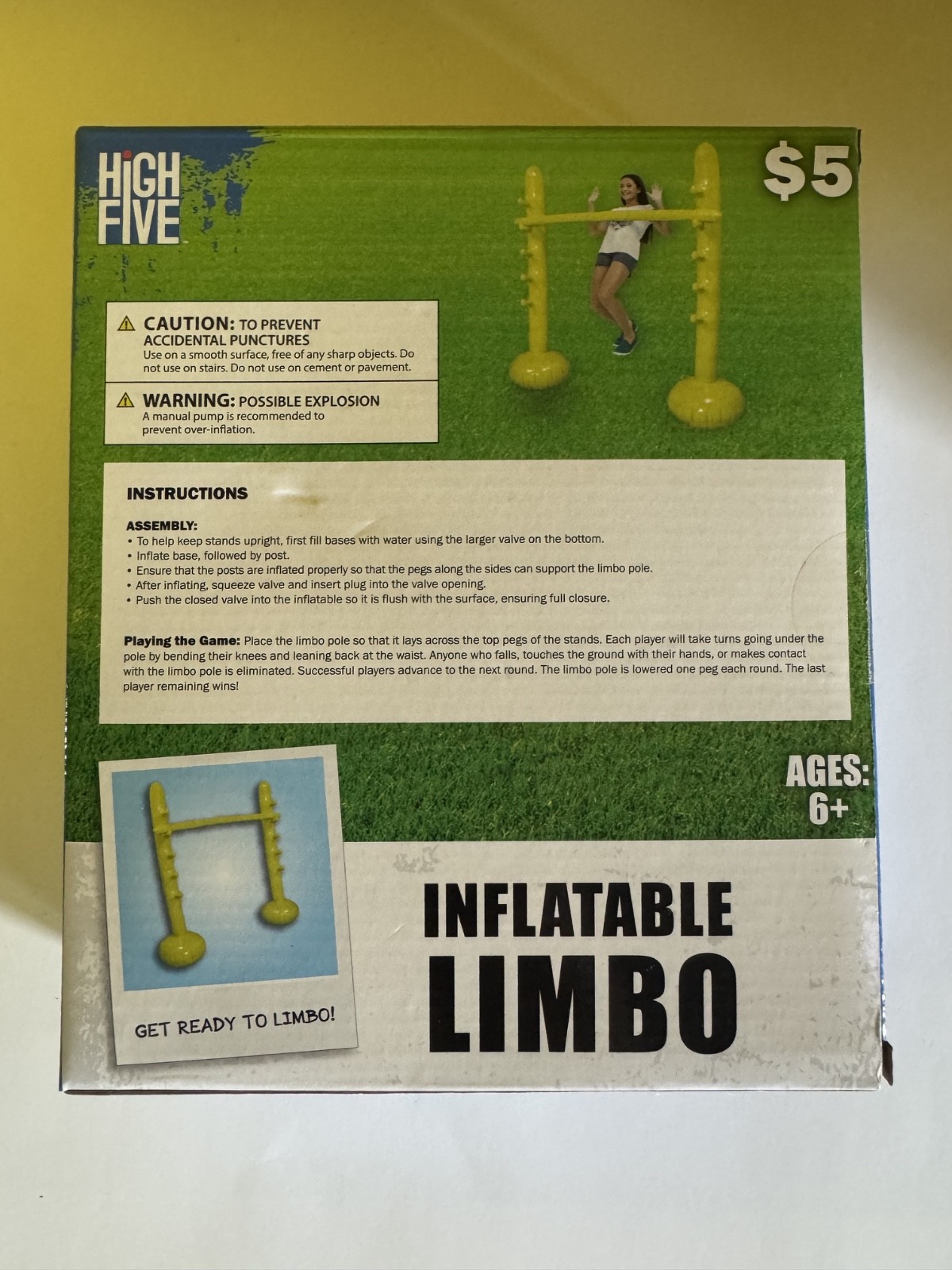 Inflatable Limbo Game – High Five Outdoor Game for Endless Family Summer Fun