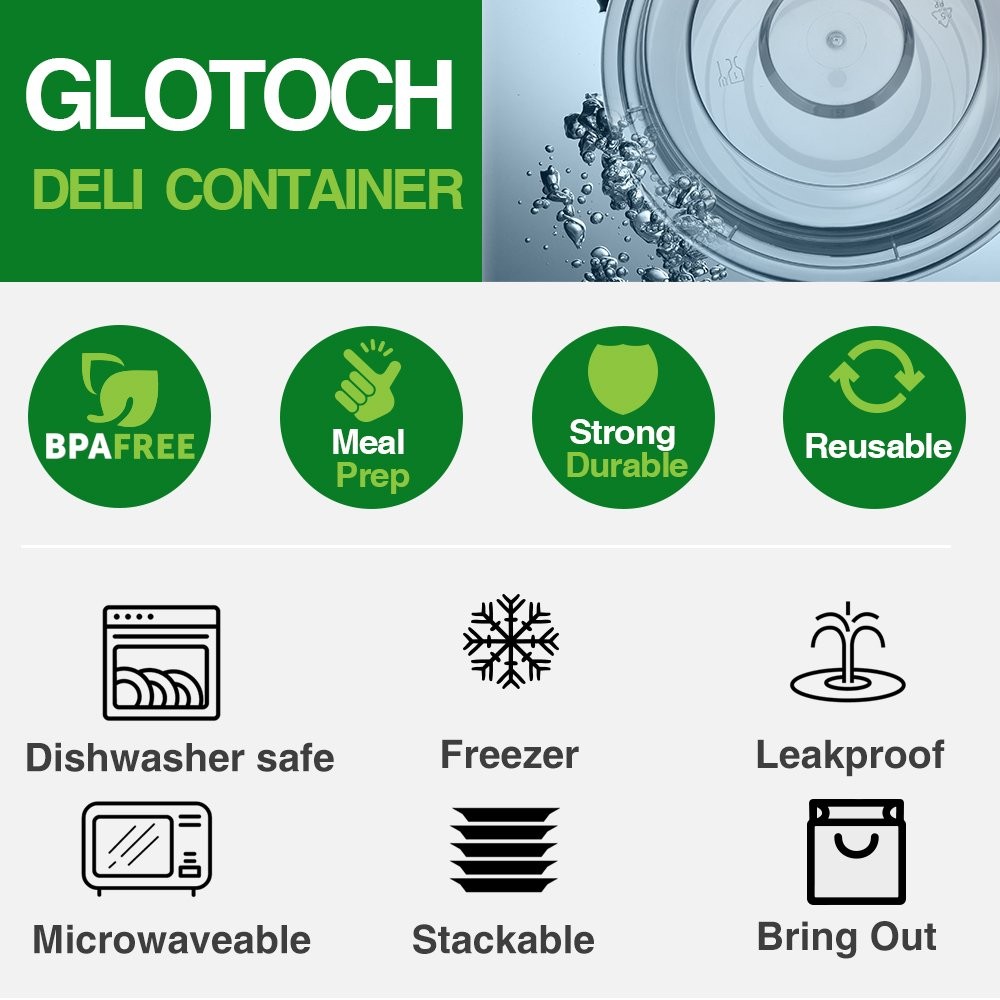 Glotoch 16 oz Meal Prep Containers with Lids (50 Pack) – Reusable & disposable p