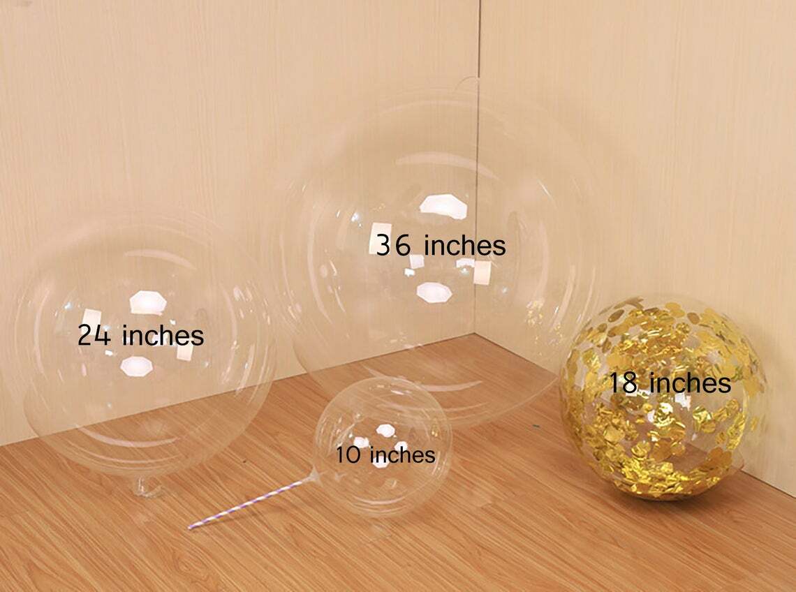DIY Clear Latex Balloons Confetti Bubble Ballon PVC Foil PROM Love Party Float