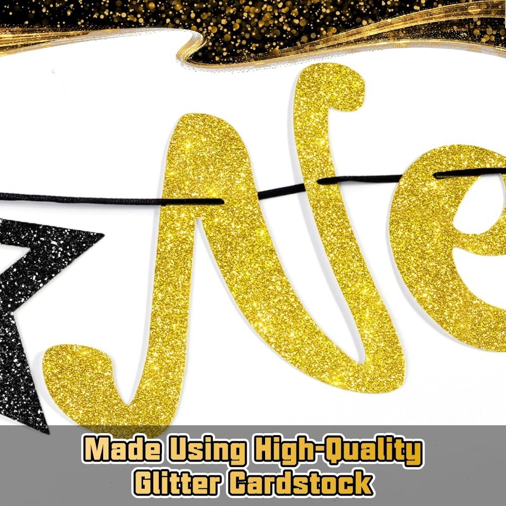 Happy New Year Banner Glitter, NO DIY | New Years Eve Party Decorations Supplies