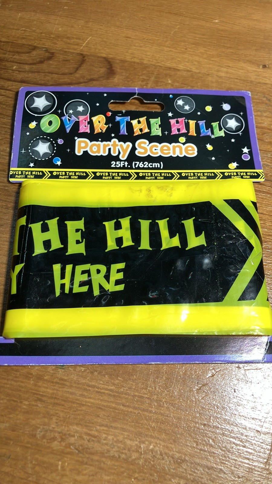 Over The Hill Party Banner and 50th Birthday Candle