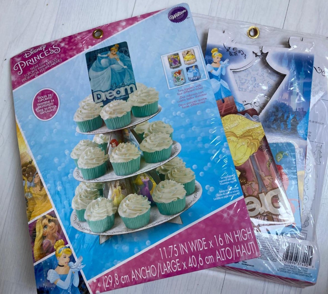 2 x Wilton Disney Princess 3 Tier Cupcake & Treat Stands BNIP