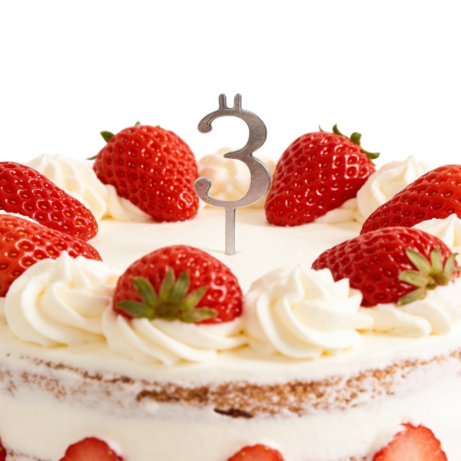 Reusable Number Birthday Candle Holder Set Metal Number 0~9 Cakes Candle Holders