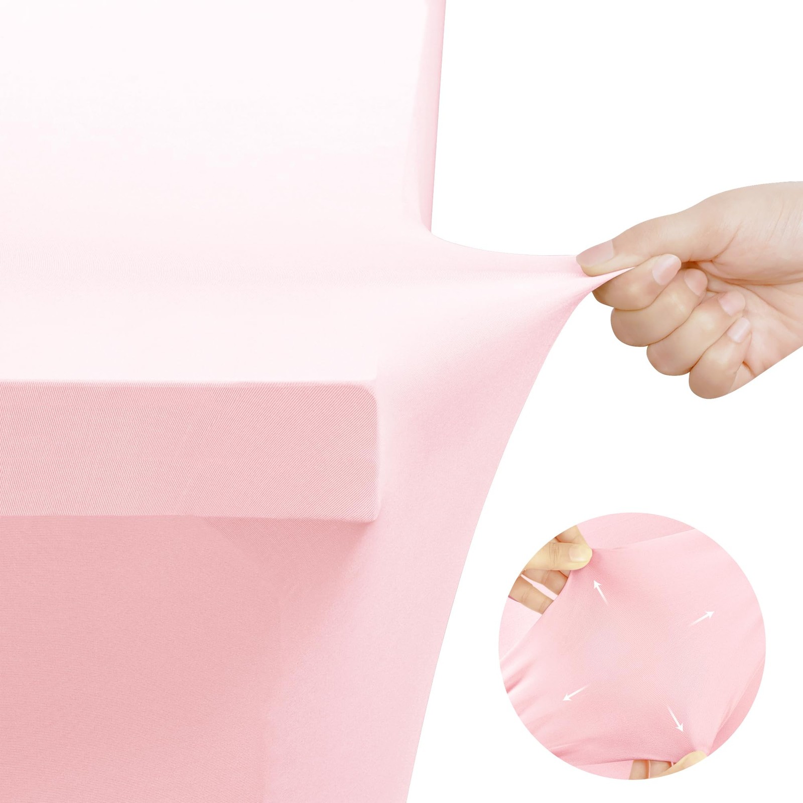 Utopia Kitchen Spandex Tablecloth 2 Pack [6FT, Pink] Tight, Fitted, Washable and
