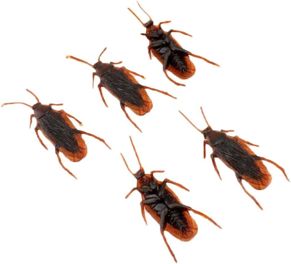 Prank Fake Roaches Model Simulation Rubber Cockroach Roach Bug Toy Funny Trick J