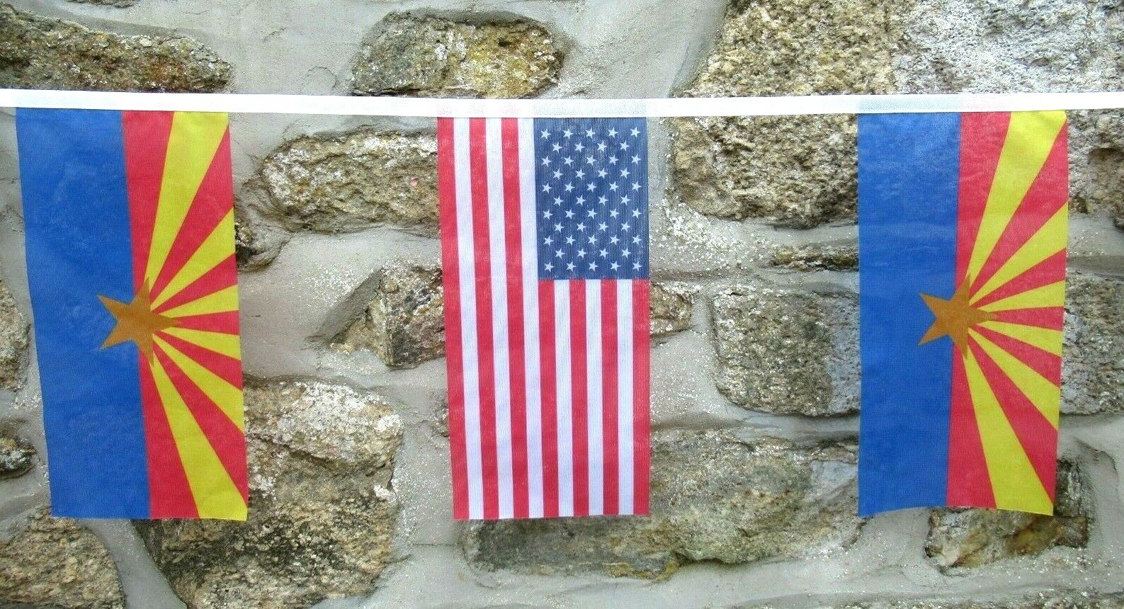 USA & US State Friendship Flag Bunting – 20m With 56 Flags – All 50 States