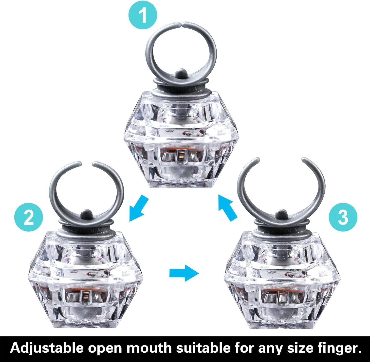 Flashing Led Light up Rings Bachelorette Party Favors Toys Grow in The Dark P…
