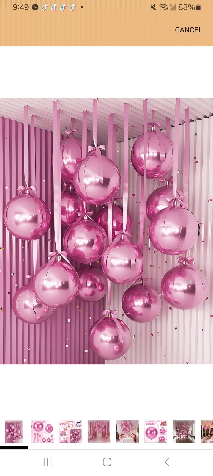 30 Set Round Foil Balloons Bulk 22 Inch 4d Metallic Giant Balloons & Ribbon Bow