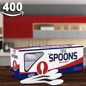 Heavy Duty Plastic Forks, Disposable Bulk Cutlery | 400 Count Heavy Duty White