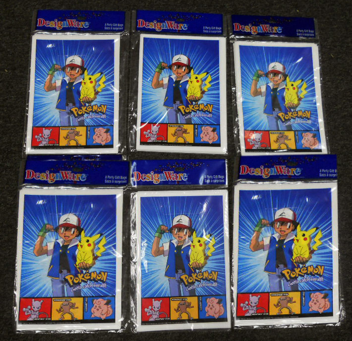 6 packs (48 bags) POKEMON GO Birthday Party GOODY CANDY BAGS ASH – PIKACHU