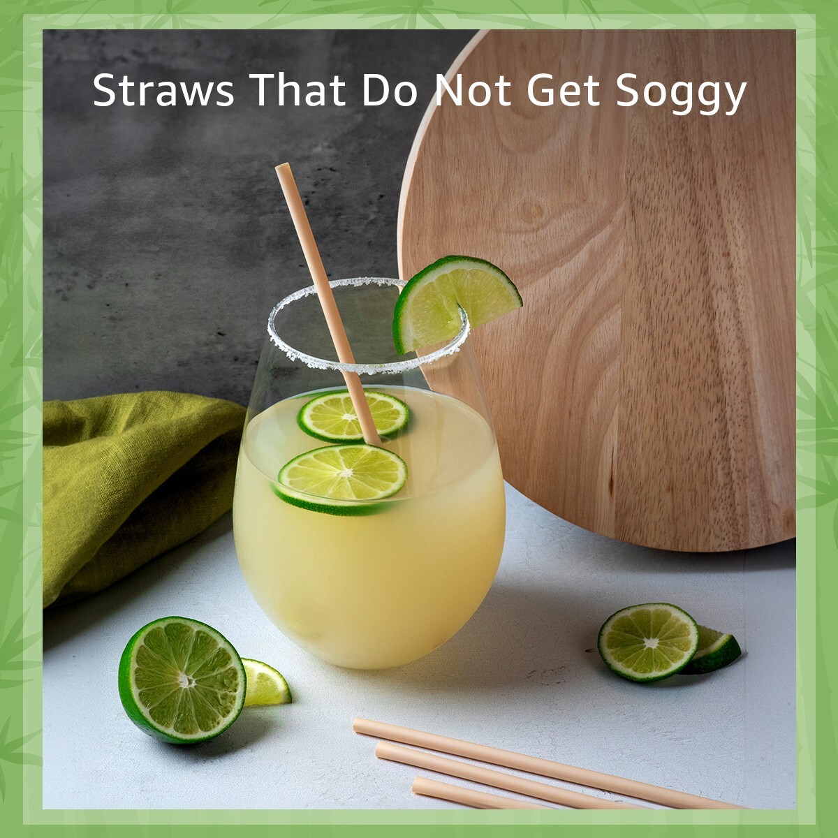 Ibambo Bamboo Disposable Straws – 250 Pack, Single Wrapped Compostable Straws
