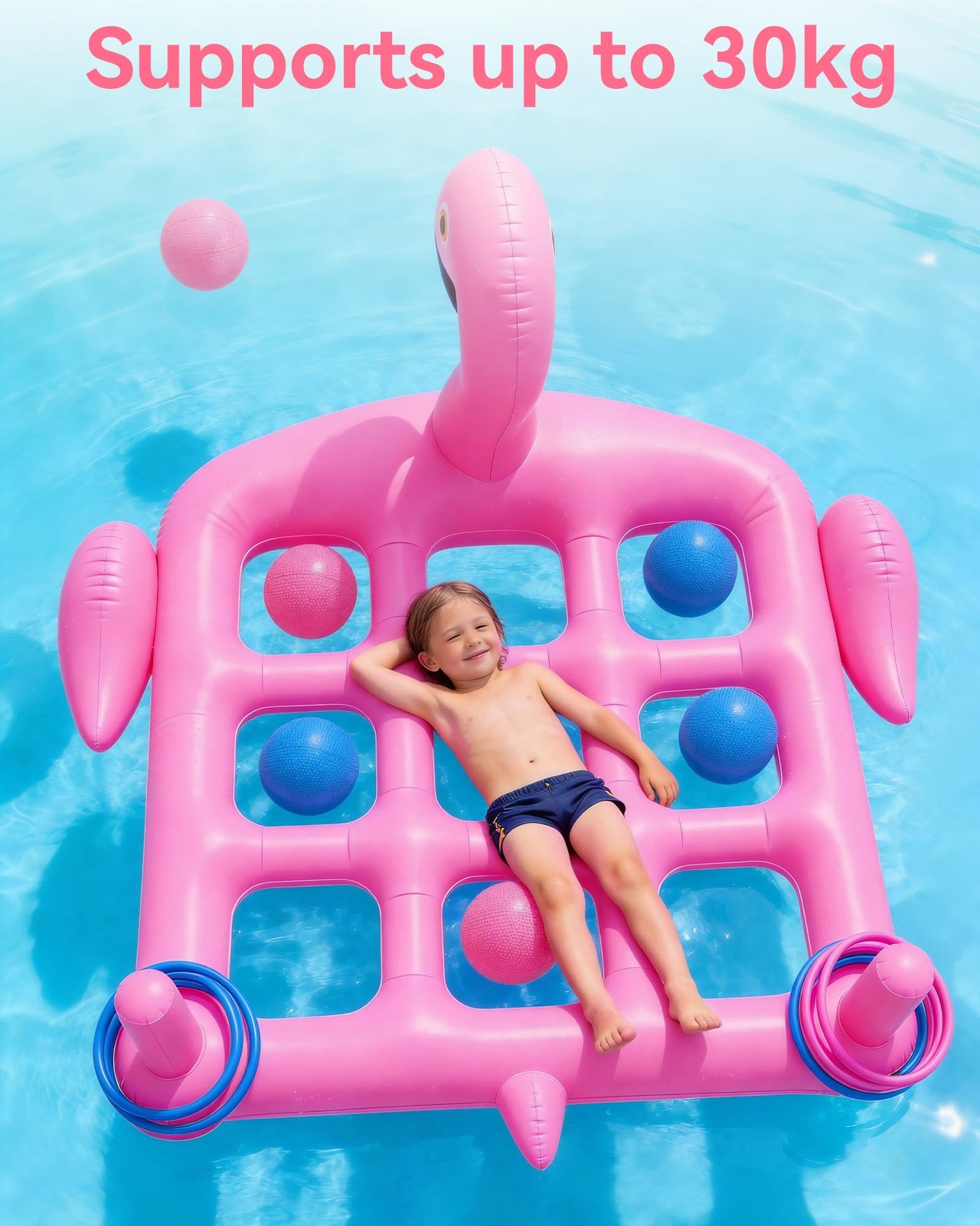 Pool Party Toys Games Set -Giant Tic Tac Toe Pool Toy- 2-in-1 Inflatable Game…
