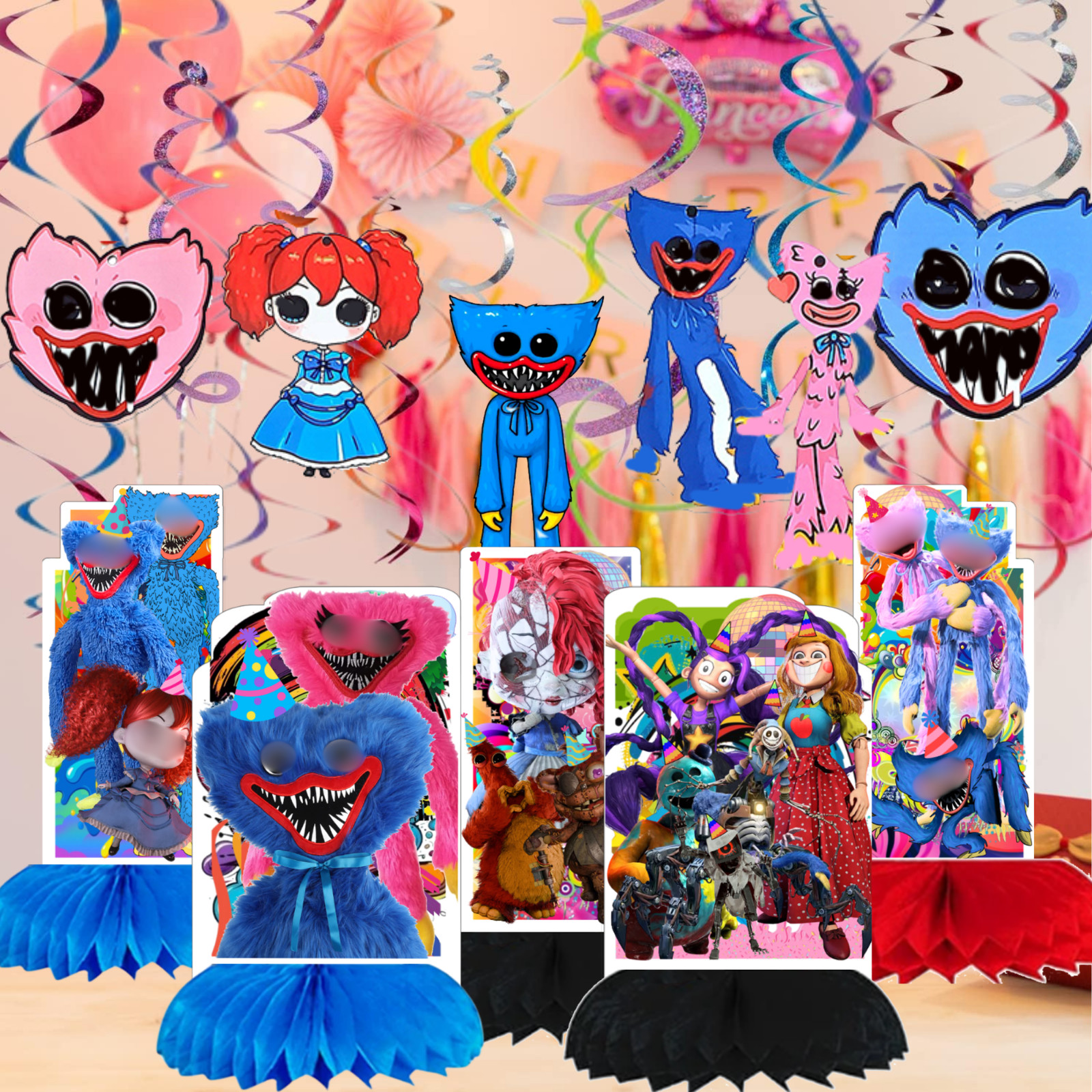Hugggy Wugggy Party Supplies happy birthday centerpiece decoration cup plate