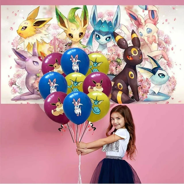 POKEMON PARTY SUPPLIES BIRTHDAY DECORATION BALLOON TABLEWARE SWIRL PLATE CUP