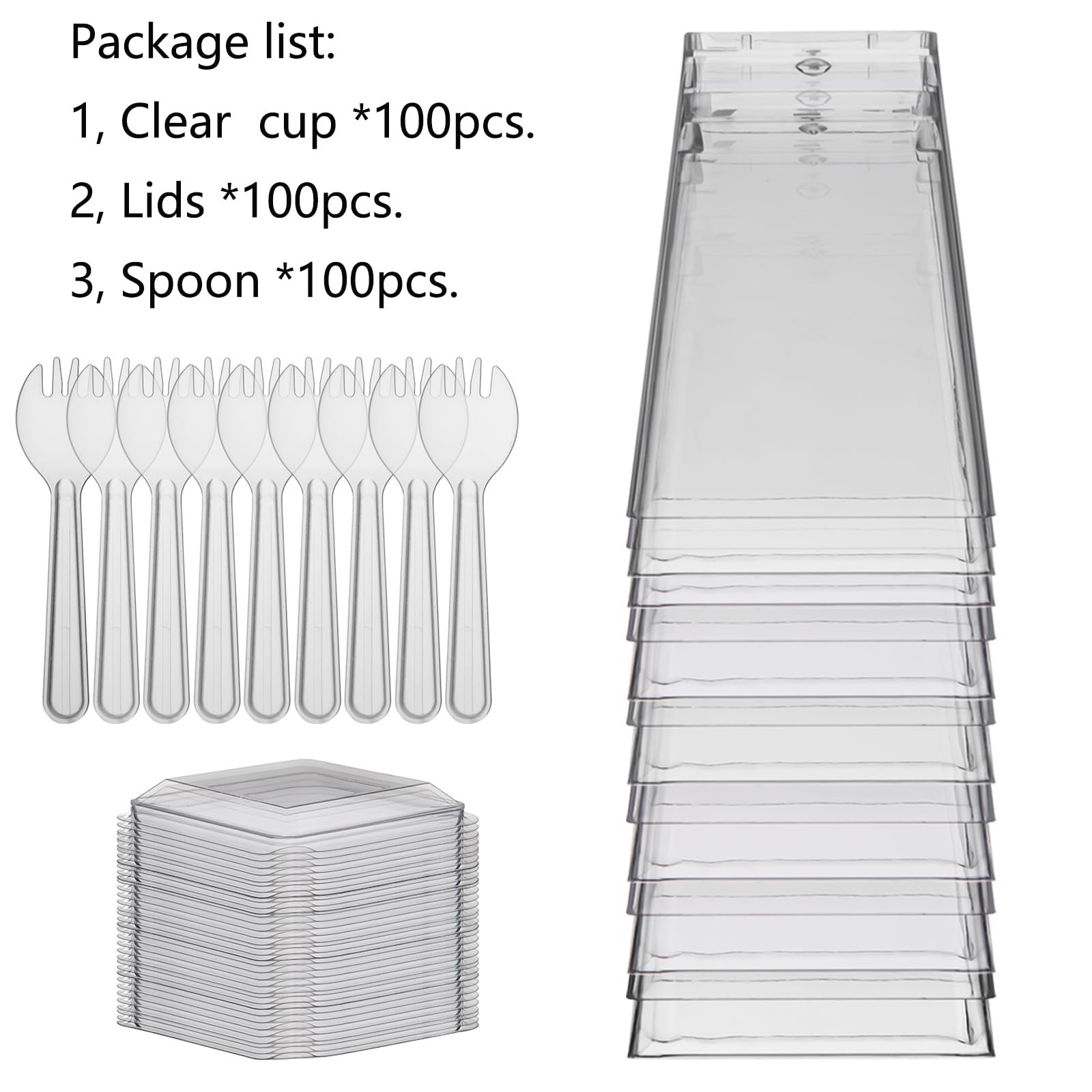 Toowood 5.4oz clear dessert cups 100pcs