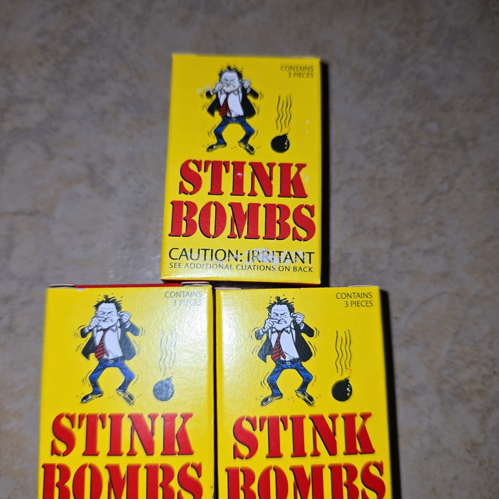 6 BOXES 18 Stink Bombs Rotten Egg Nasty Smell Funny Prank Joke Gag Gift