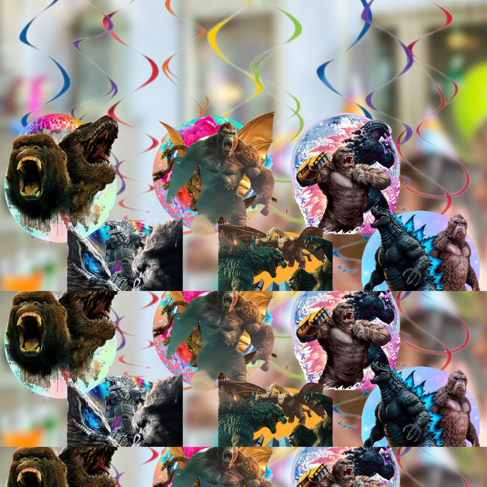 godzilla PARTY SUPPLIES BIRTHDAY DECORATION BALLOON TABLEWARE BANNER TABLE COVER