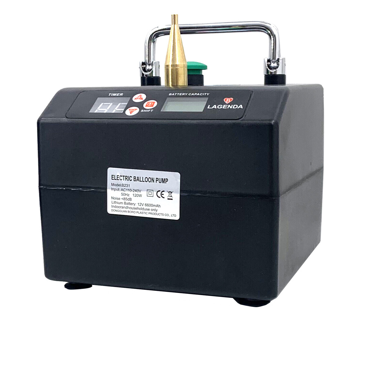 120W Electric Balloon Pump Inflator Digital Timer Air Blower Machine For Party