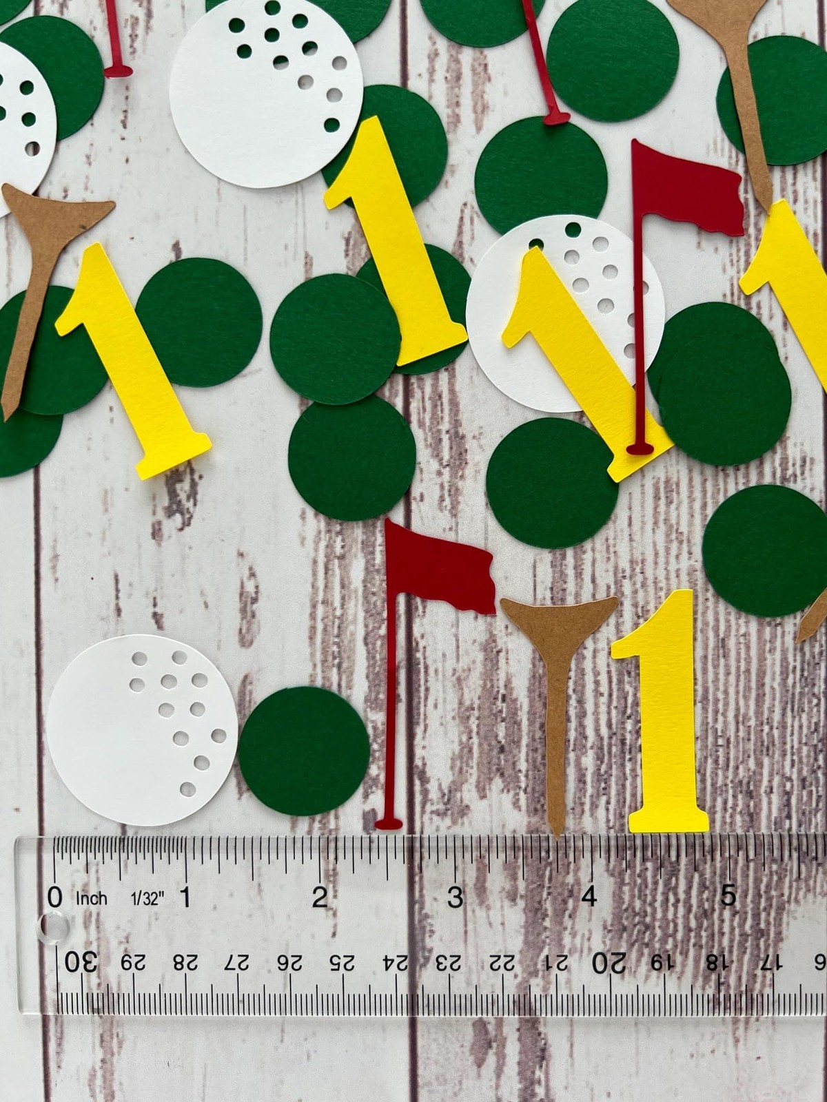 100 PCS Hole In One Table Confetti Golf Boy 1st Birthday Party Decor Scatter