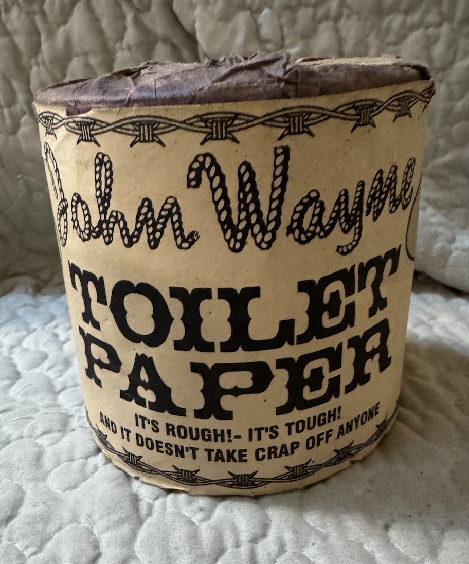 Vintage 1997 John Wayne Toilet Paper Gag Gift Novelty Roll Dean McCartney