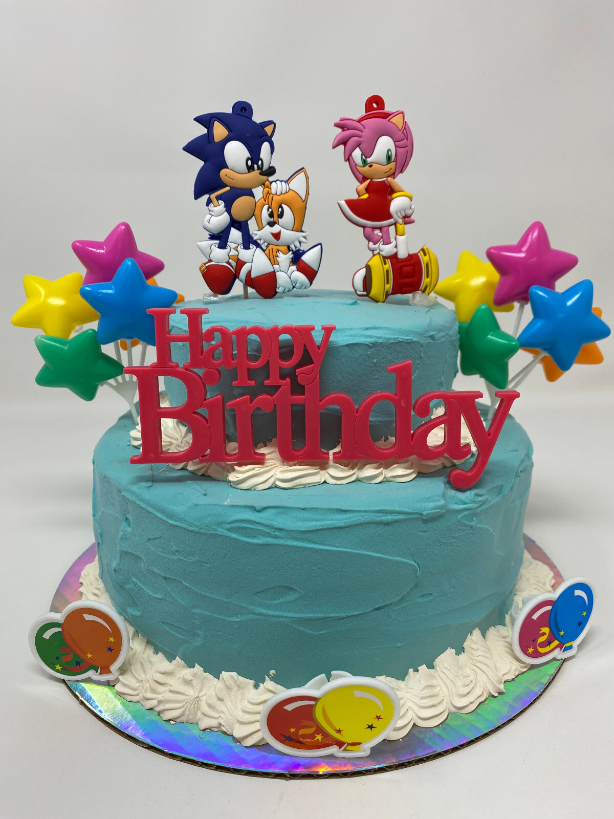Sonic the Hedgehog Birthday Cake Topper Set ~ BRAND NEW ~ Ships Out Next Day