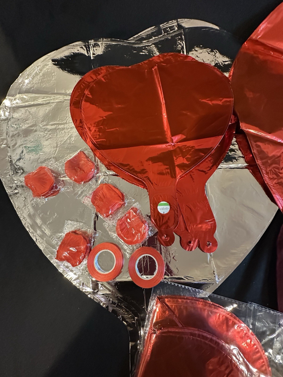 NEW Mylar Balloons Red Hearts Balls Huge Lot Of 82 For Party, Love & Marriage