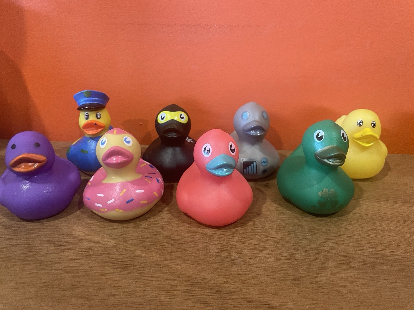 8 Duck Lot!!! – 2″ Inch Vinyl Rubber Ducks- Jeep Ducking – Ninja, Donut, Robot++