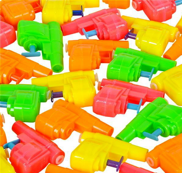 LOT OF 12 MINI WATER GUN PISTOL BEACH POOL TOY PARTY GOODY BAG CARNIVAL LUAU