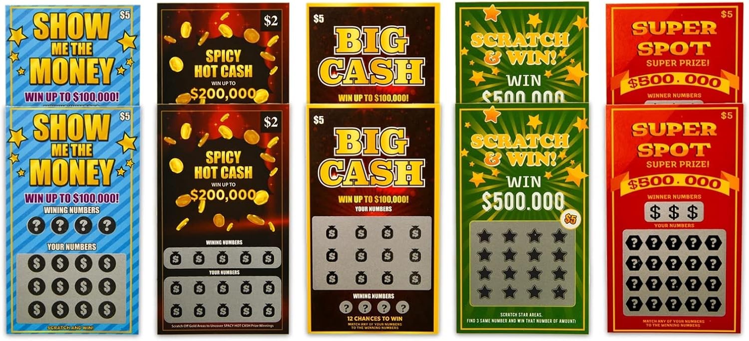 STOYKİS 10 Fake Lottery Tickets and Scratch Off Cards That Look – Winning…