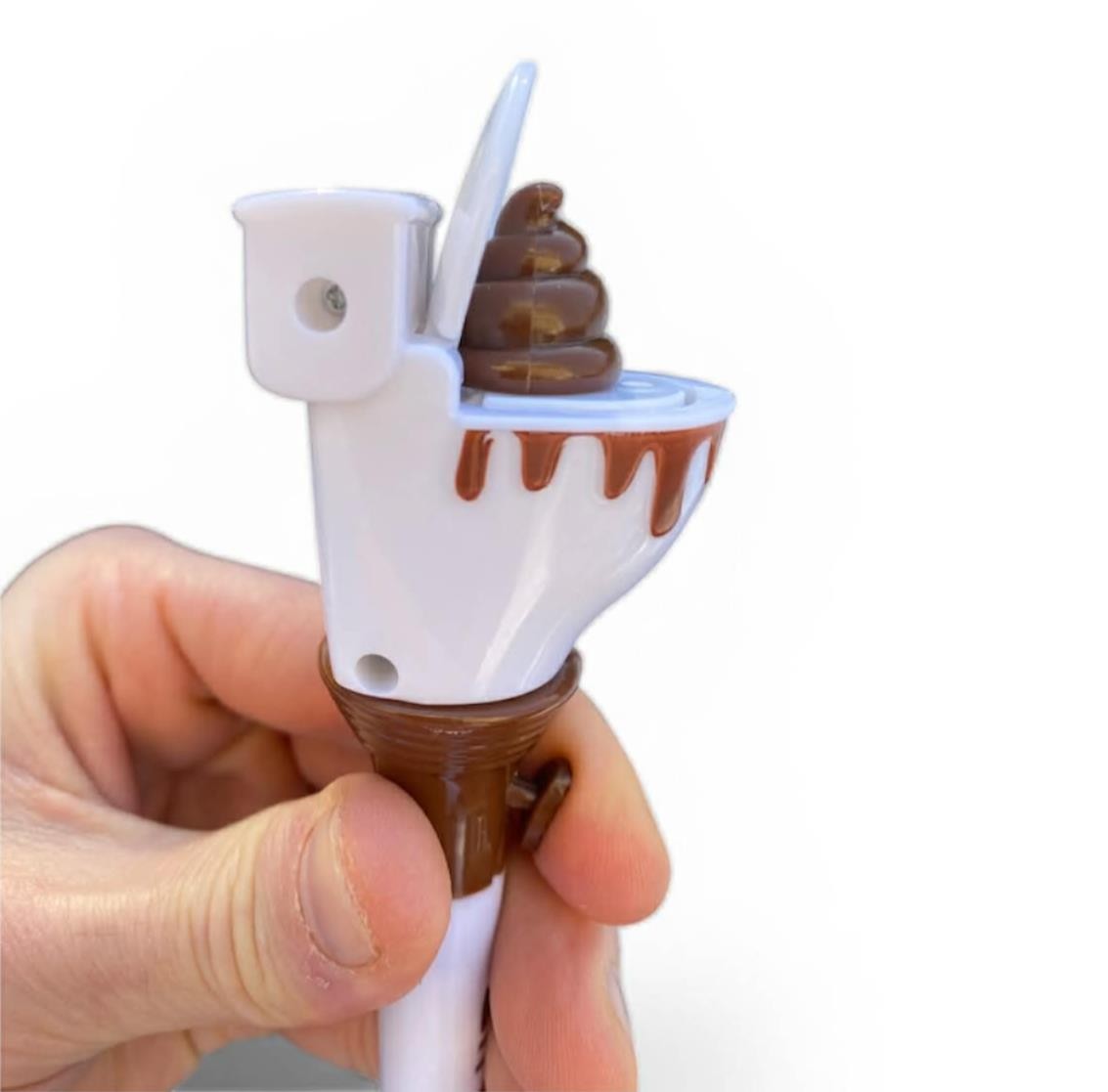 POOP IT HAPPENS PEN Toilet Seat Pop Up Crap Emoji Office Joke Gift Prank Poo GaG