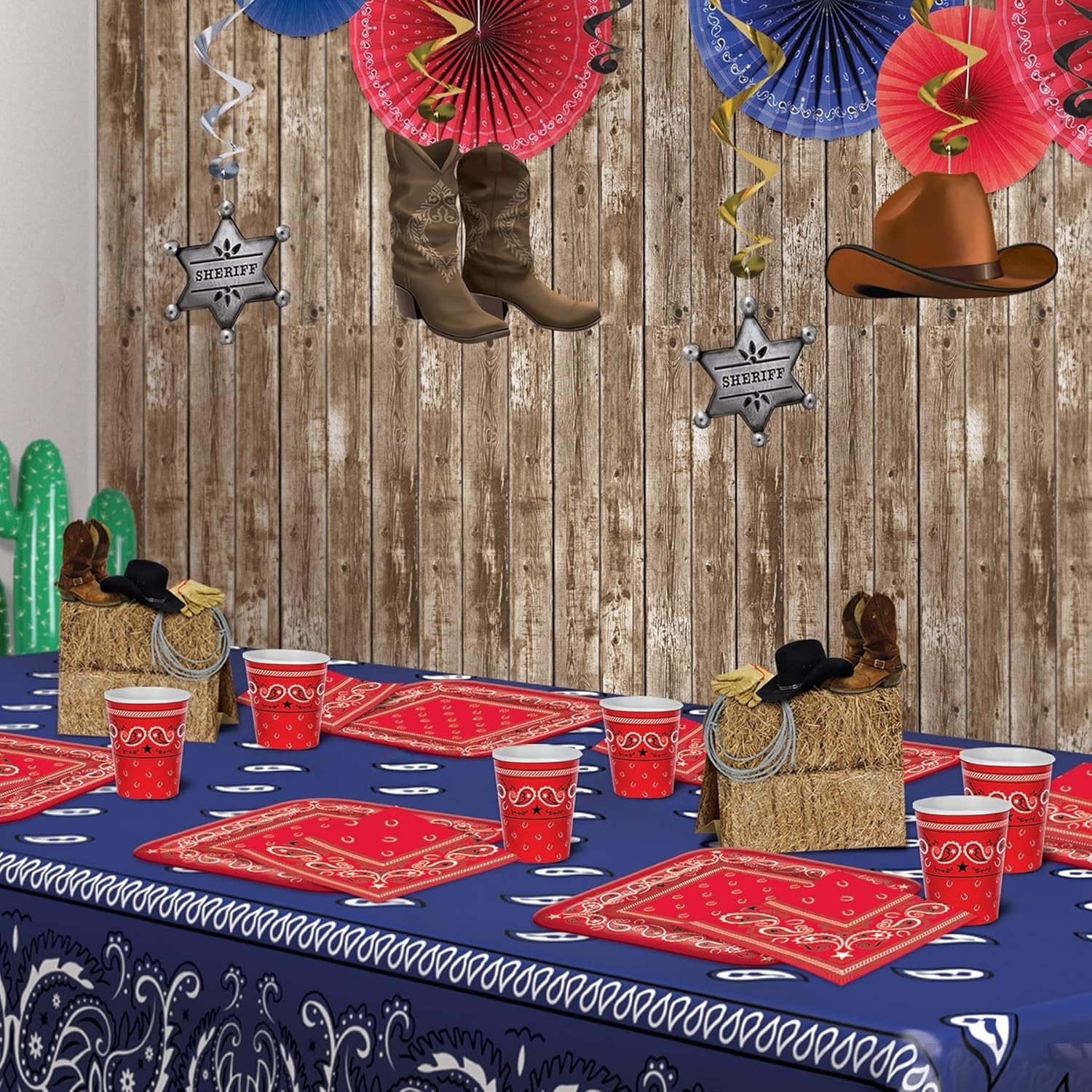 Rustic 3-D Cowboy Table Centerpiece – Perfect for Country-Themed Events, 9.5″
