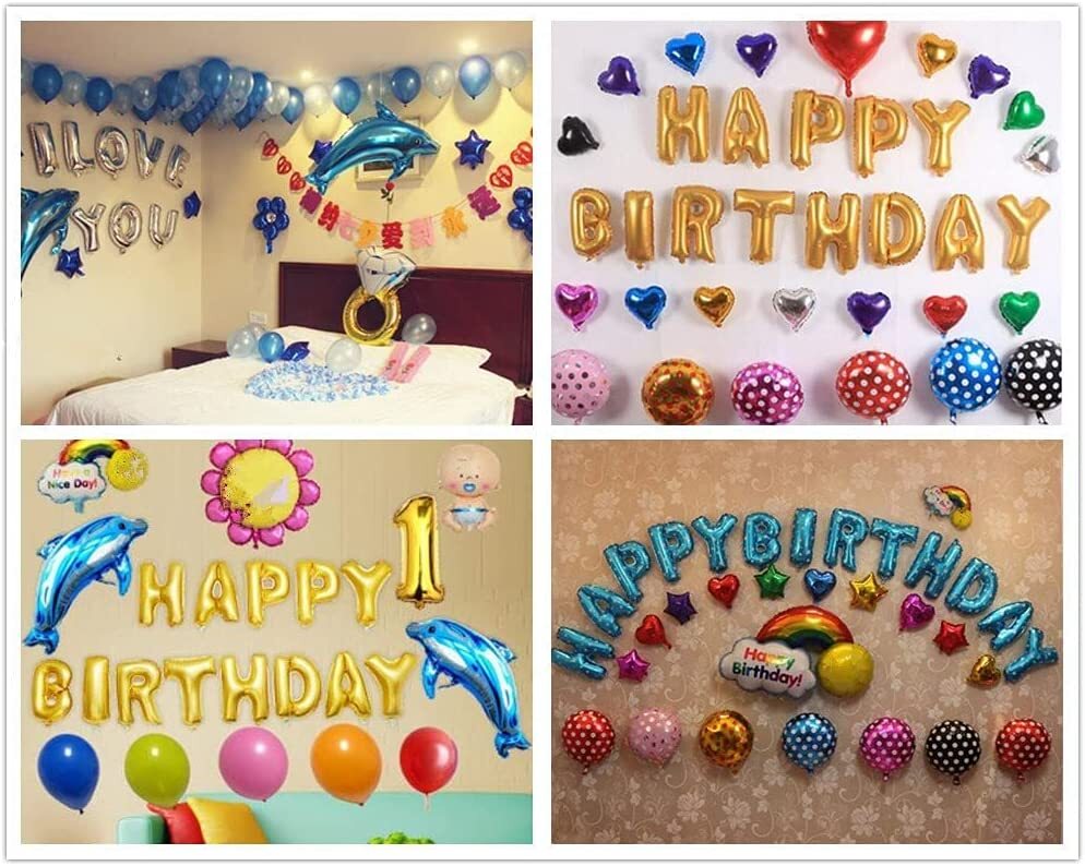 18″ Foil Star Heart Round Balloons Wedding Party Festival Decor Baby Shower