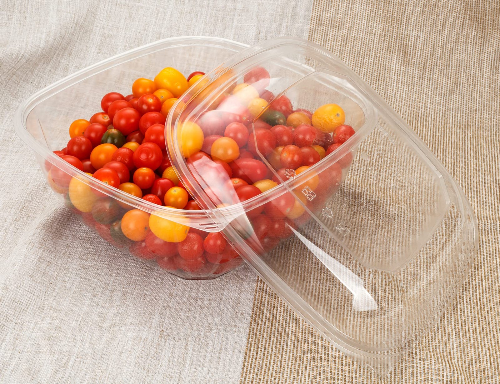 160oz5sets Disposable Plastic Serving Square Bowls With LidsLarge Clear Plastic