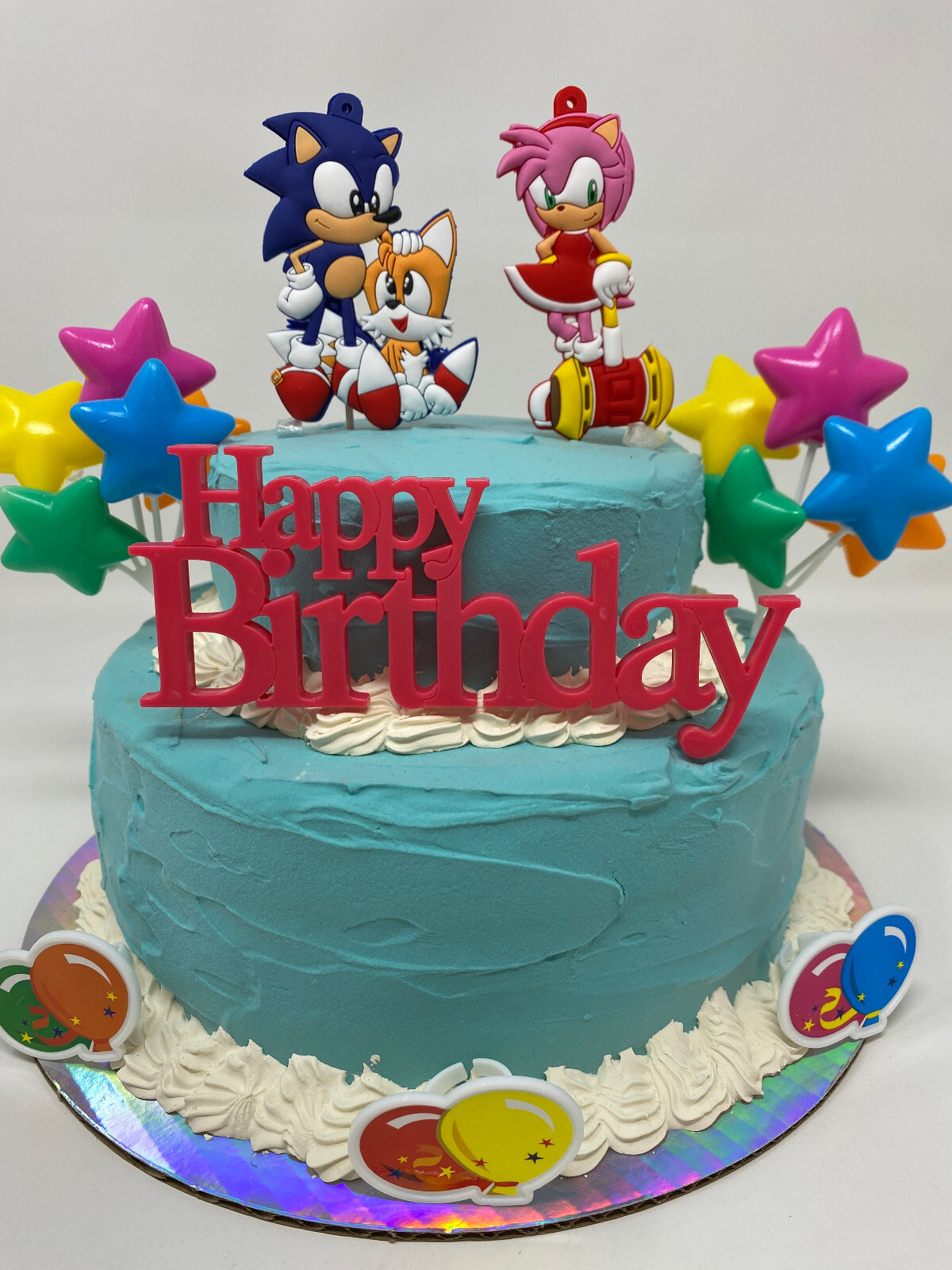 Sonic the Hedgehog Birthday Cake Topper Set ~ BRAND NEW ~ Ships Out Next Day