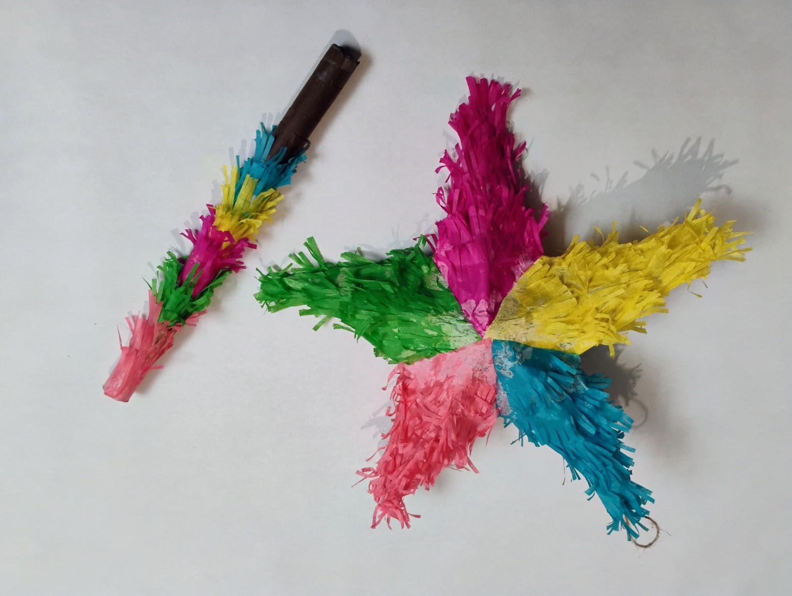 Mini Star Piñata & Bat, Multi-Color, Great Gift Idea! Just Fill With Candy.