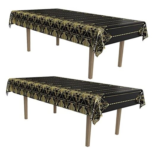 2-Count Great 1920s Tablecover, Art Deco Decor & Table Decorations for Party,