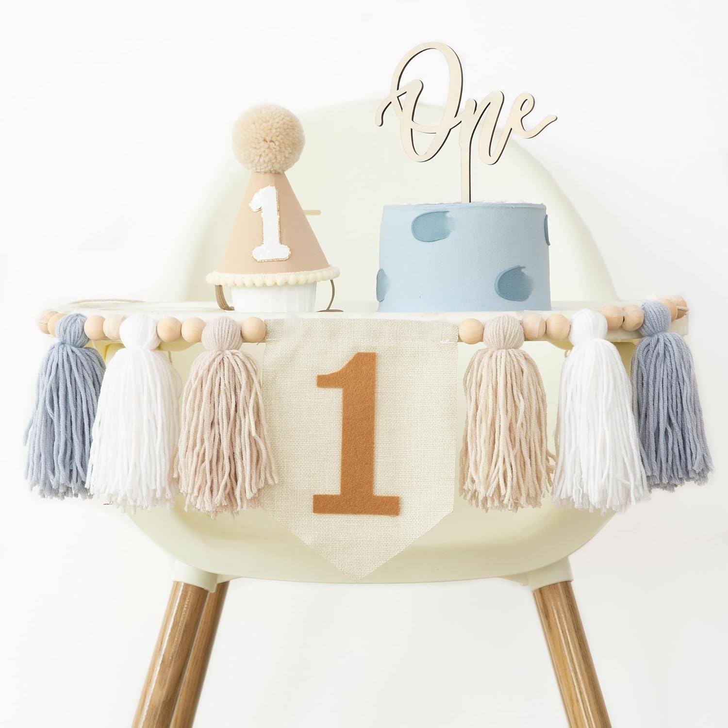 First Birthday High Chair Banner Decorations For Boy 1st Birthday Hat With On…